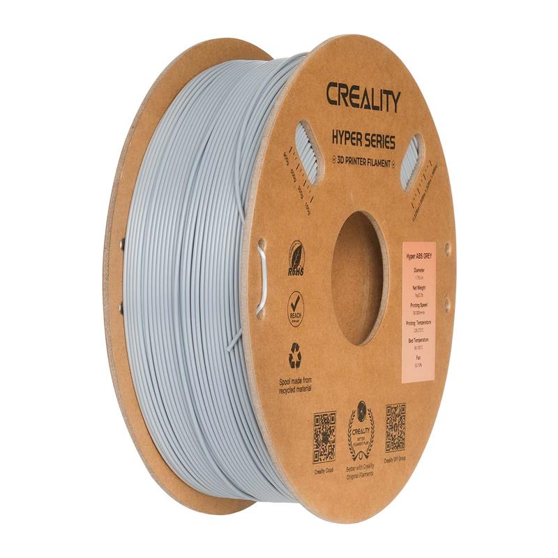 Filament d'impression 3D ABS Creality Hyper Series, 1 kg, 1,75 mm, gris