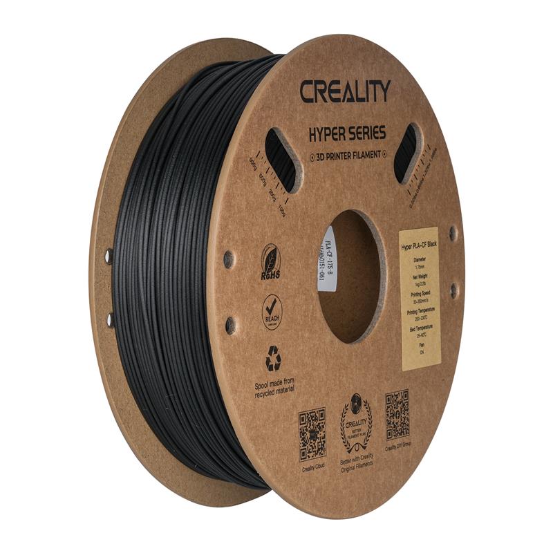 Filament d'impression 3D Creality Hyper PLA-CF, 1 kg, 1,75 mm, noir