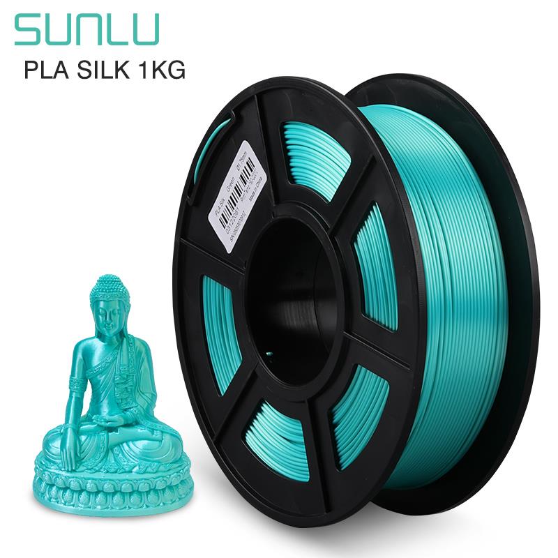 Filament PLA+ soie Sunlu 1,75 mm, 1 kg/bobine (vert)