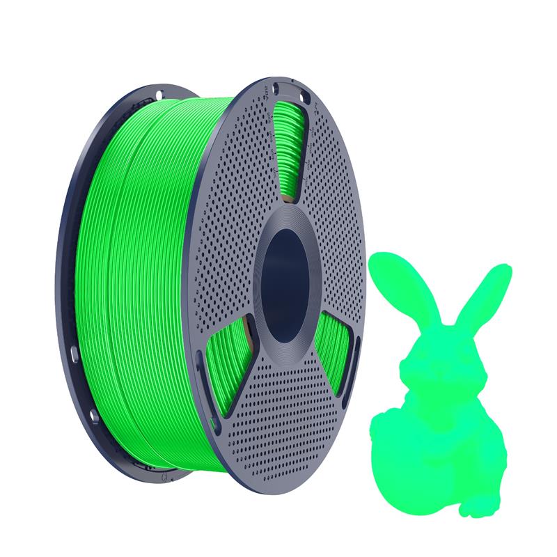Sunlu 1.75mm, 1kg/spool, PETG filament (Glow in the Dark Green)