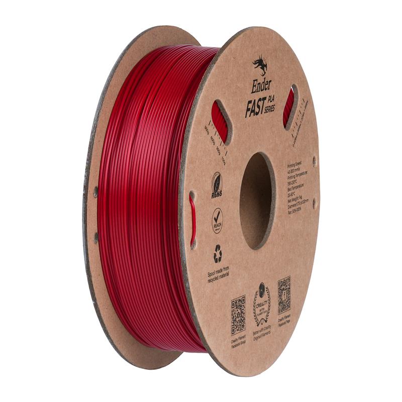 Filament PLA rapide Creality Ender 1,0 kg, 1,75 mm, 300 mm/s, rouge