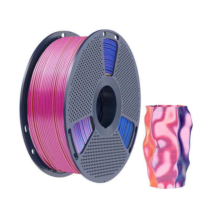 Sunlu Silk PLA+ Tri Color filament, Red Yellow Green