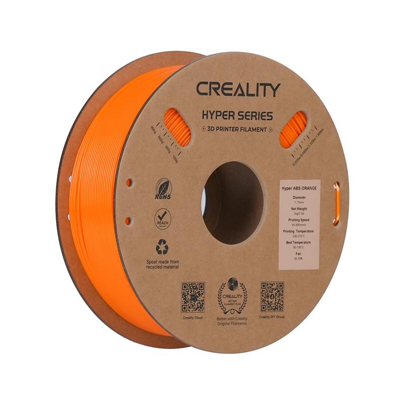 Filament d'impression 3D ABS Creality Hyper Series, 1 kg, 1,75 mm, orange