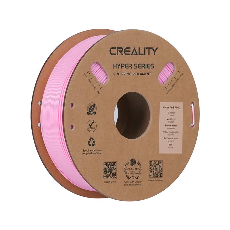 Filament d'impression 3D ABS Creality Hyper Series, 1 kg, 1,75 mm, rose