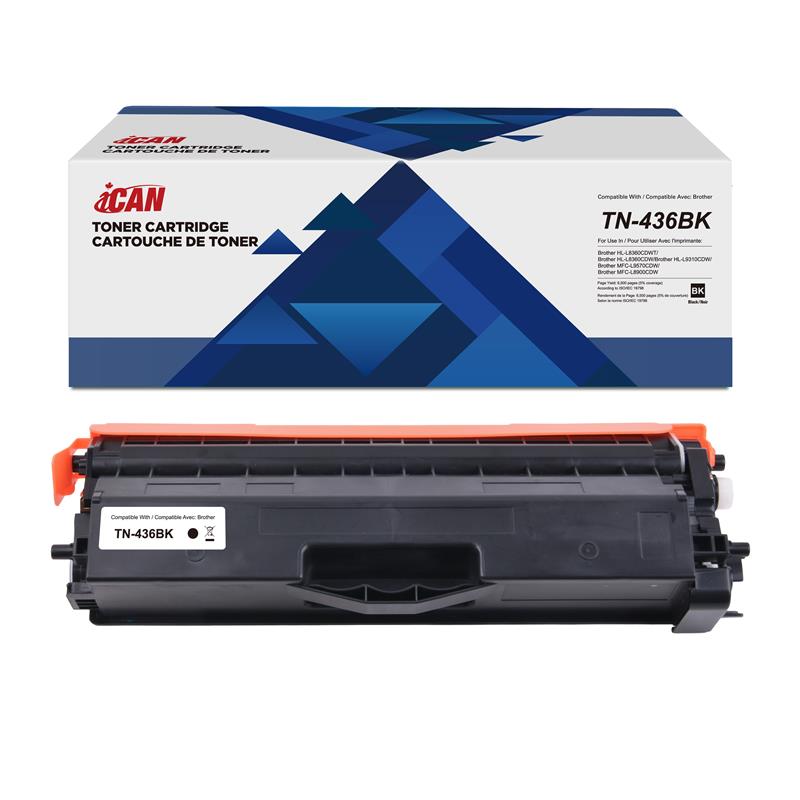 Cartouche de Toner noir iCan compatible avec Brother TN-436BK