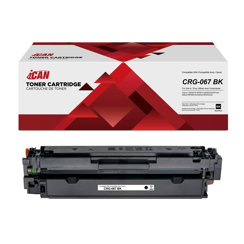 iCAN Cartouche de toner noir compatible Canon 067