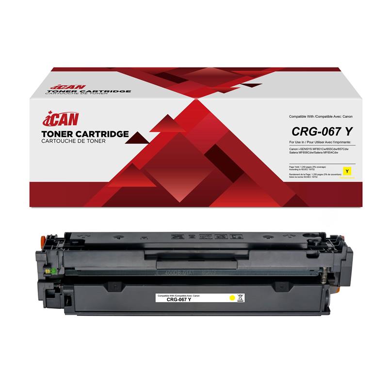iCAN Compatible Canon 067 Yellow Toner Cartridge