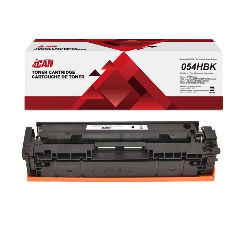 iCAN Cartouche de toner noir compatible Canon 054H