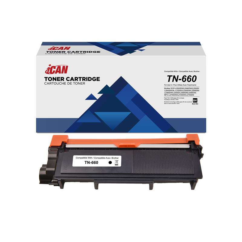 iCAN Compatible Brother TN660 High Capacity Black Toner Cartridge