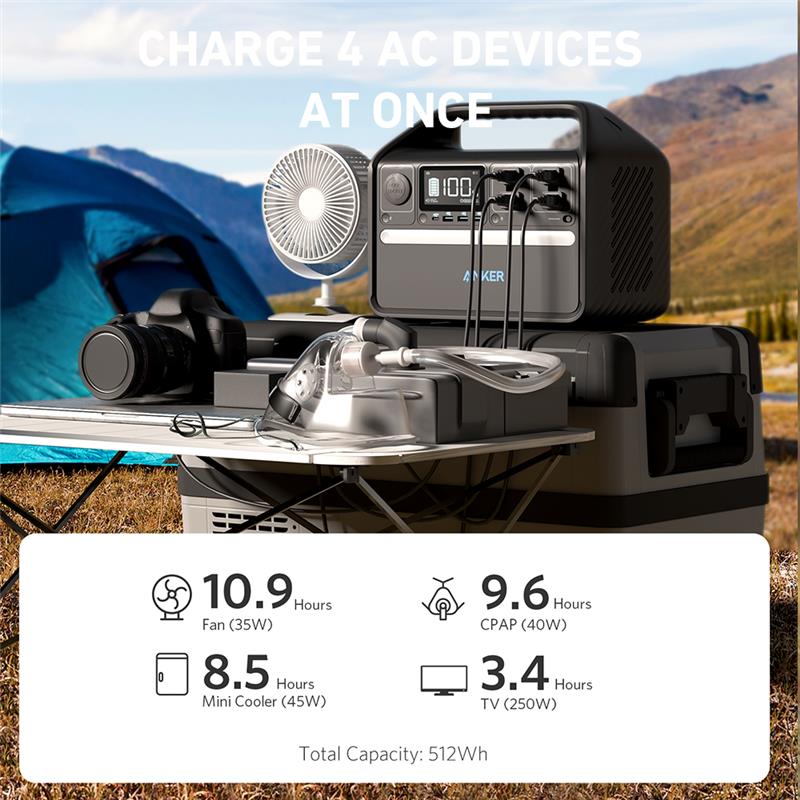 Anker PowerHouse 535 512Wh 500W Portable Power Station - Canada