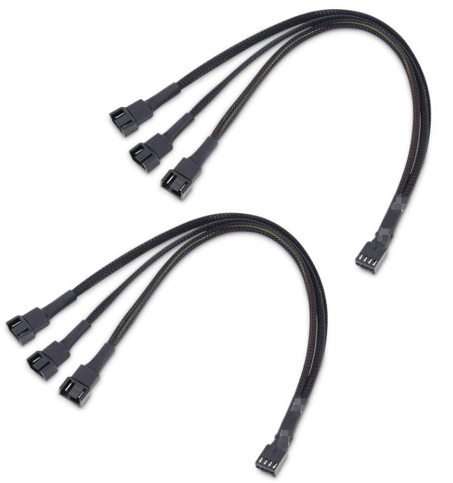 iCAN Internal Fan Power Splitter Cable for three CPUS, 1FT