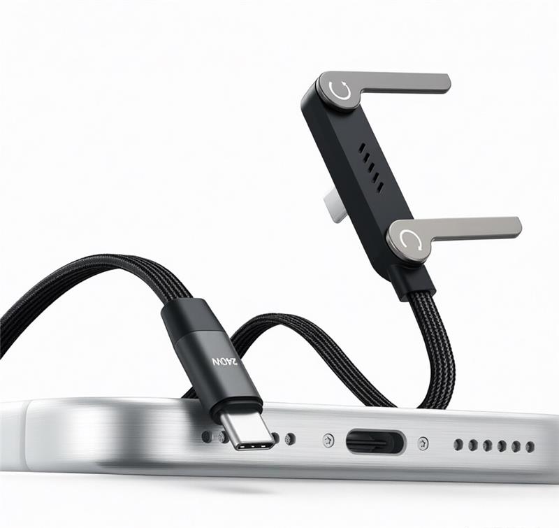 iCAN 2-in-1 Invisible Stand Fast Charging Cable, Type-C