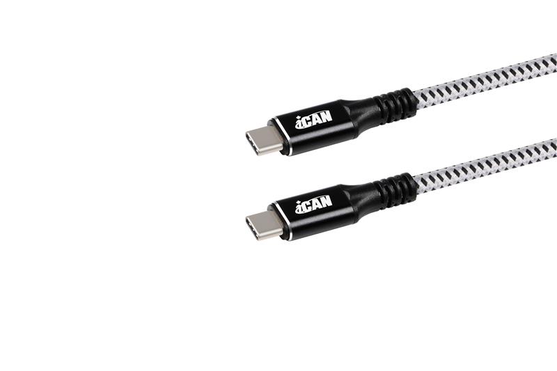 Câble iCAN USB 3.1 Type-C Mâle vers Type-C Mâle, 100W, 3 pieds