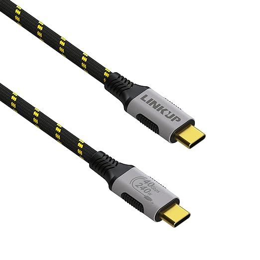 LINKUP USB4 Type-C Male to Type-C Male Cable, 240W, 4ft