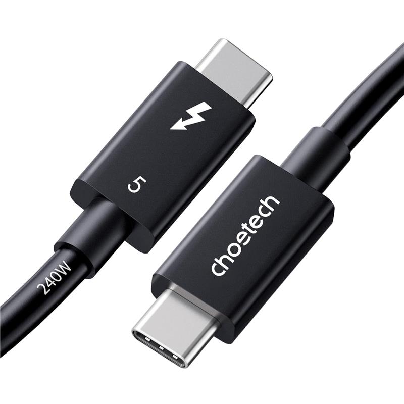 Câble Choetech Thunderbolt 5 Type-C Mâle vers Type-C Mâle, 3,3 pieds(Open Box)