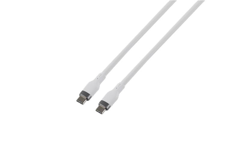 iCAN USB Type-C to Type-C silicone cable, 5A 240W, 3m (9.9ft), White