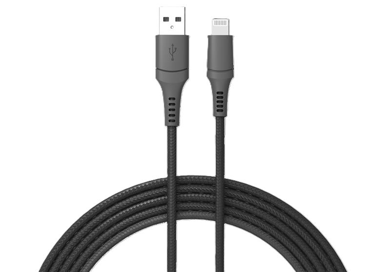 iCAN USB 2.0 A Male Lightning Male Noir 3,3 pieds 480Mbps