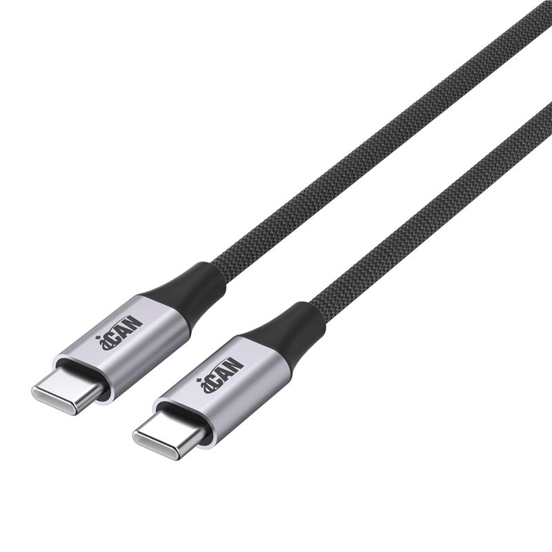 Câble iCAN USB 2.0 Type-C Mâle vers Type-C Mâle, 100W, 6 pieds