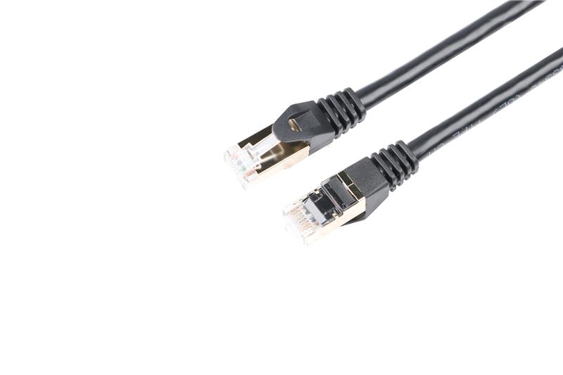 iCAN CAT8 Ethernet Patch Cable, High Speed 40Gbps 2000MHz, Double Shielded S/FTP 26AWG, 15FT, Black(Open Box)
