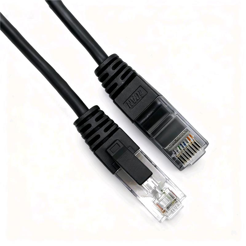 iCAN CAT6A Super Slim Ethernet Cable, 10Gbps 550MHz, 28AWG 20FT, Black(Open Box)