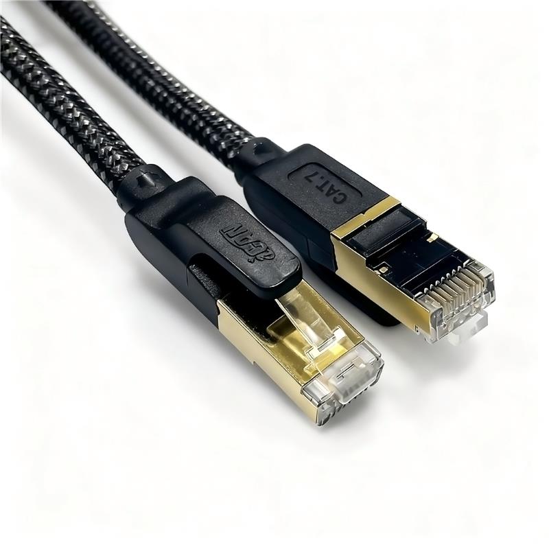 iCAN CAT7 Braided Ethernet Cable, 10Gbps 600Mhz, SSTP 26AWG, 15FT(Open Box)