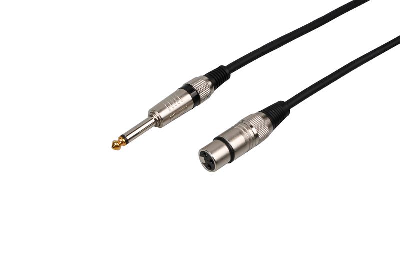 iCAN XLR Female to 6.35mm TS Mono Microphone Cable, 10FT