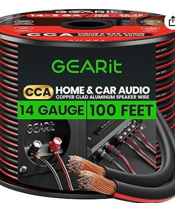 iCAN 14AWG CCA High Performance Speaker Cable, 100FT