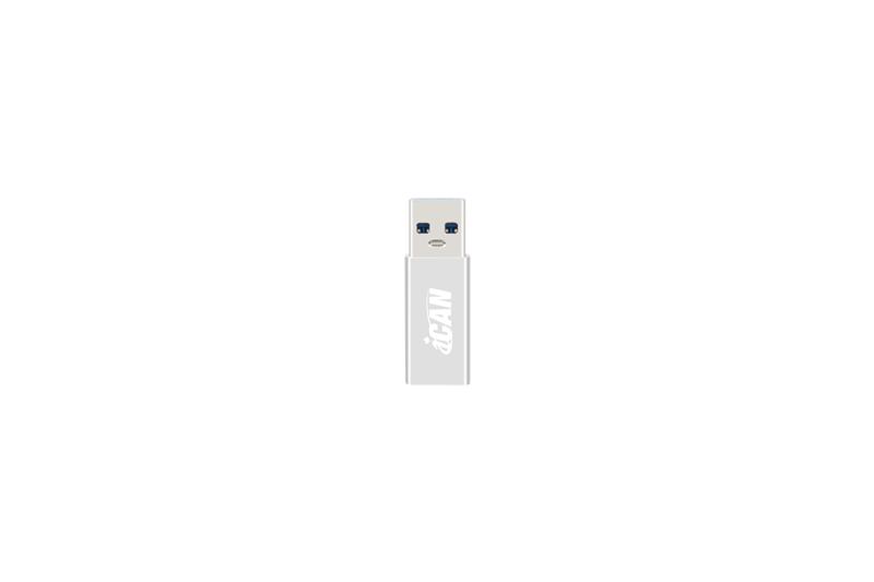 iCAN USB 3.0 to USB Type C Adapter, Aluminum Silver