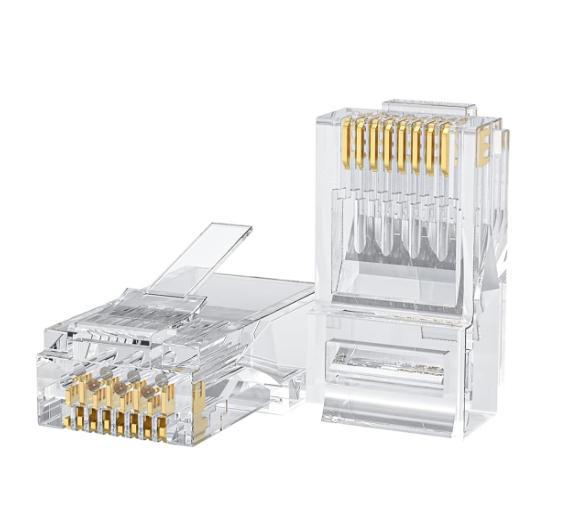 iCAN RJ45 Cat6 50u Connector Plugs, UTP, 50Pcs