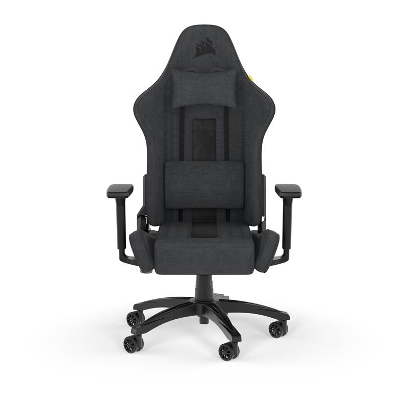 CORSAIR TC100 Fabric Gaming Chair, Relaxed Fit, Black/Grey