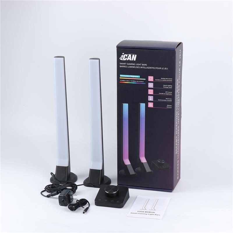 iCAN RGB+IC LED Gaming Light Bars with Smart Controller, Music Sync.