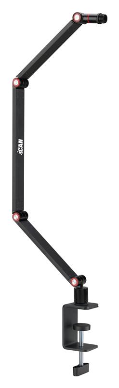 Support de micro compact et réglable iCAN avec bras en ciseaux et suspension