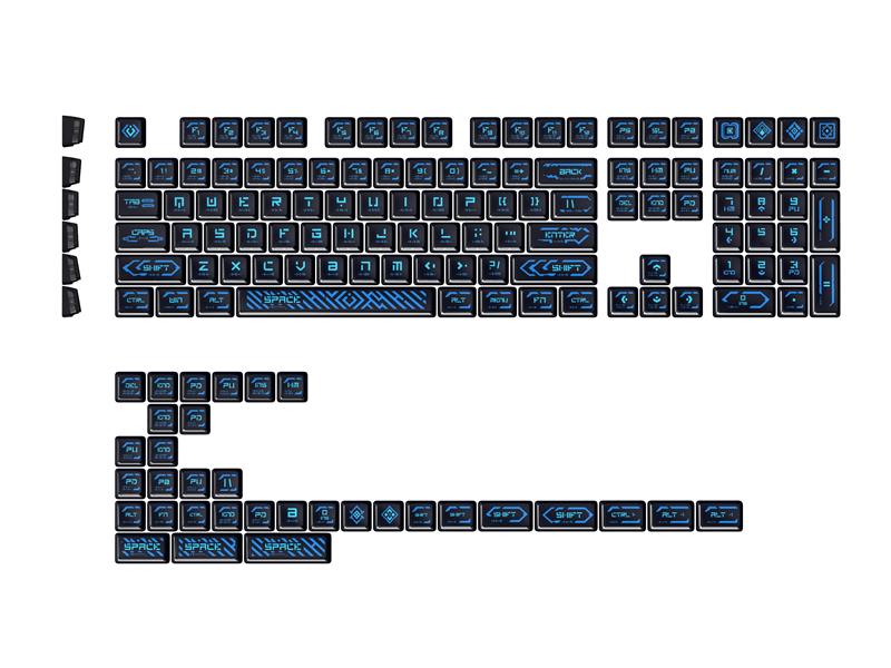 GAOXD Design Series PBT Dye Sub CSA Profile Keycaps