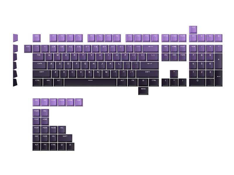 GAOXD Urban Night PBT Double-shot Cherry Profile Keycaps