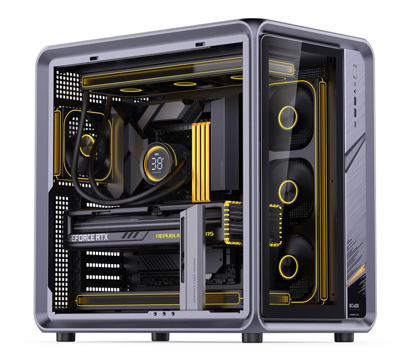 JONSBO BO400 ATX Computer Case， Aluminum Frame，High Comp PC Case