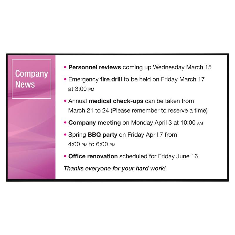 Affichage numérique Sharp IDP 49" Display 24/7