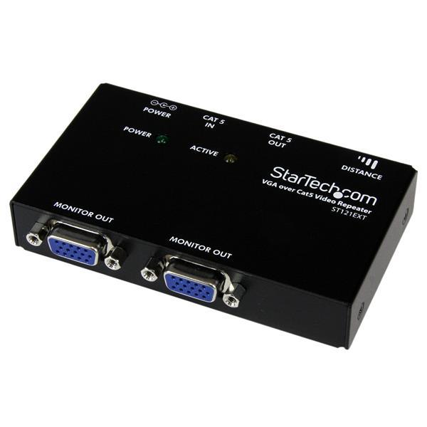 StarTech VGA over Cat 5 UTP Video Extender Repeater (ST121EXT) | -Acts as repeater to add 1000 feet to total extension distance