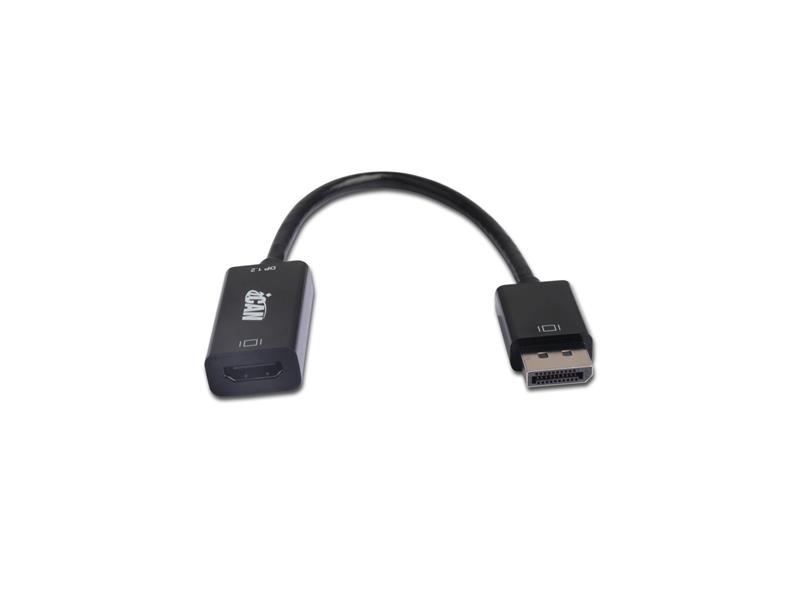 iCAN Active DisplayPort 1.2 to HDMI 4K Adapter, Male to Female, Black