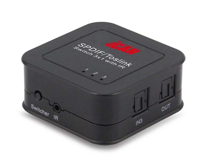 iCAN SPDIF/Toslink Switch 3 x 1 with IR