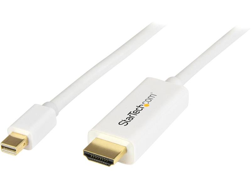 STARTECH Câble Convertisseur Mini DisplayPort vers HDMI (Blanc) - 3 pi