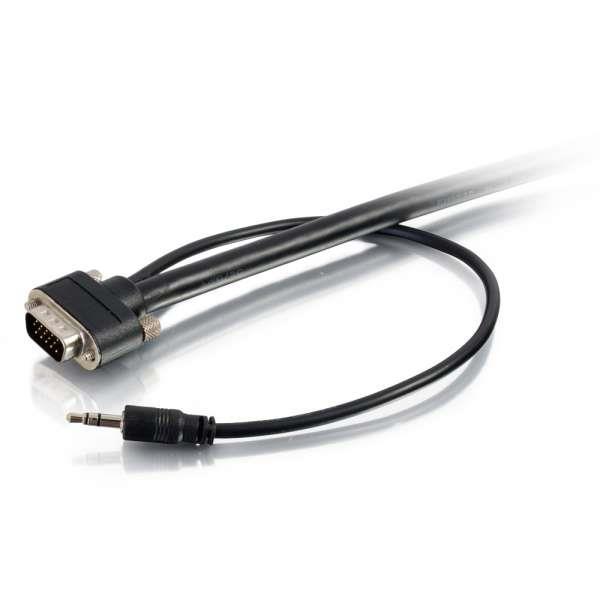 Cables to Go - Câble audio/vidéo mâle/mâle VGA + 3,5mm stéréo - Certifié CMG - 3 pieds (50224)