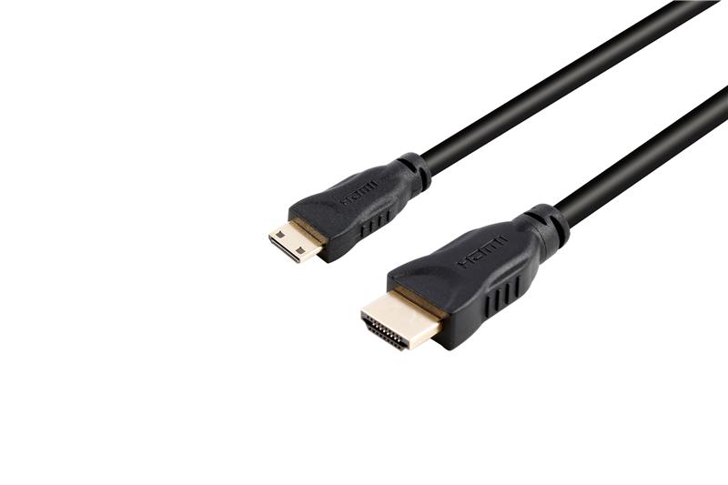 iCAN Mini HDMI  to HDMI, High Speed, M/M, 3D Ethernet 1.4, 10FT(Open Box)