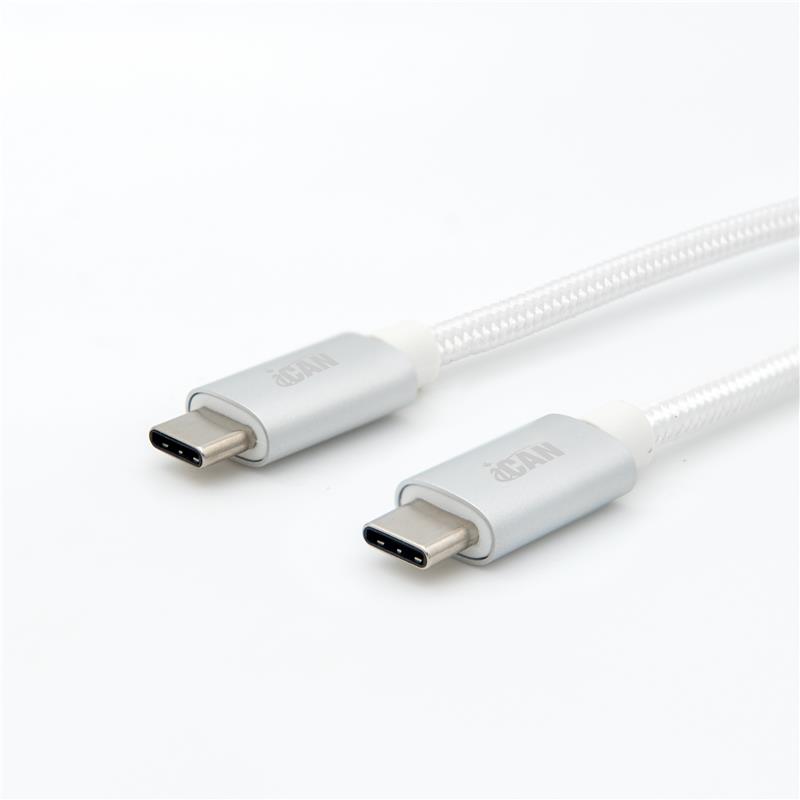 Câble iCAN USB 2.0 Type-C Mâle vers Type-C Mâle, 15W, 6 pieds