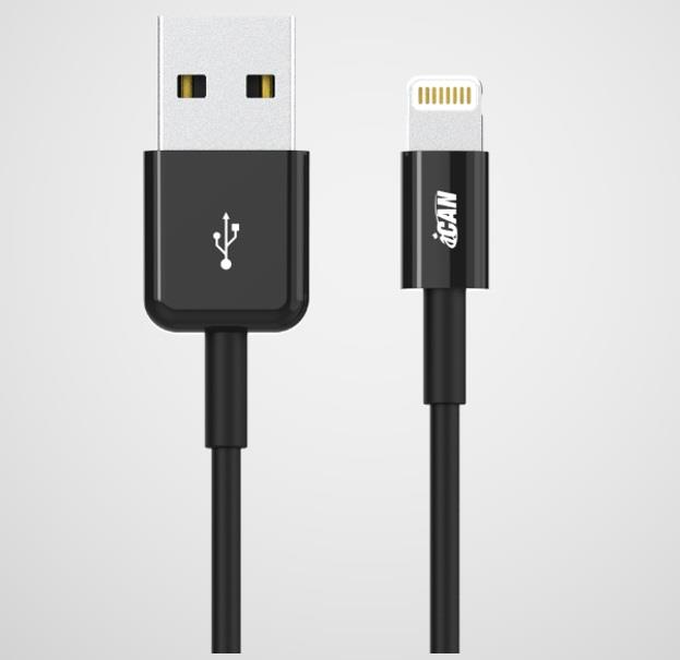 iCAN (LQCMF001-CS-R) - Câble USB-A 2.0 à Lightning 3 pi