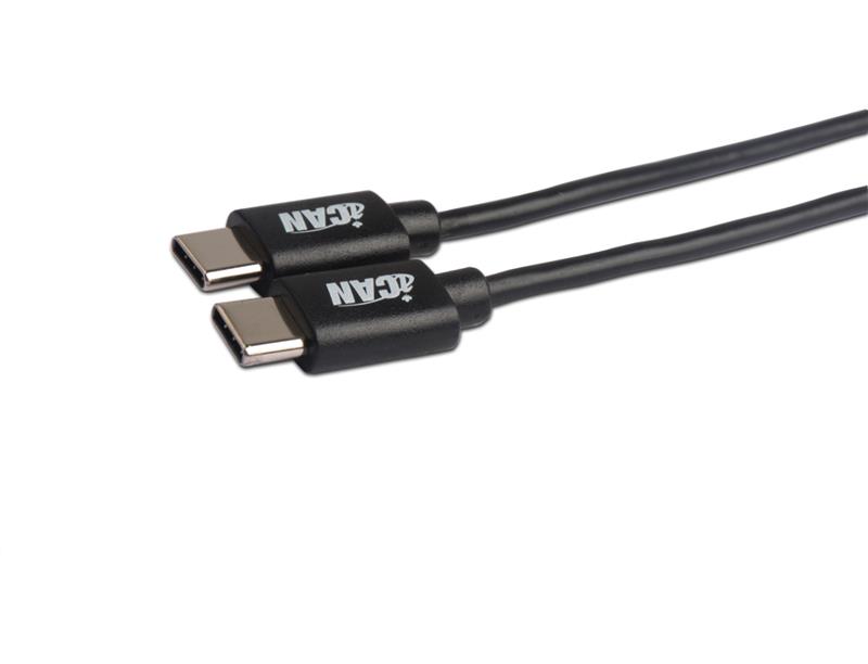 Câble iCAN USB 2.0 Type C vers Type C, M/M, 3 pieds, Noir