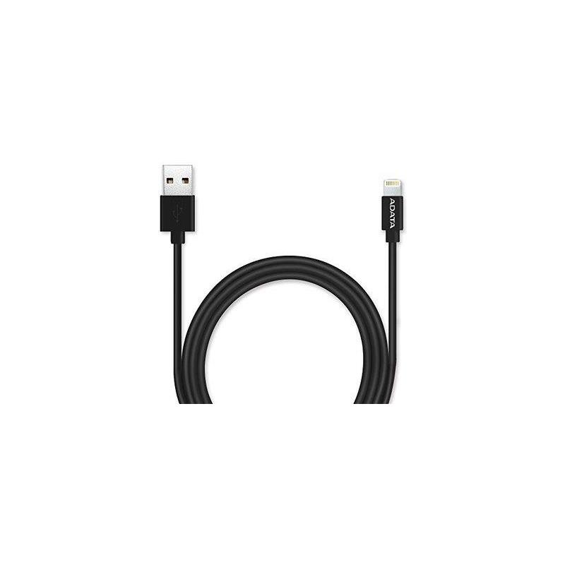 ADATA Sync & Charge Lightning Apple Cable 6.56 ft, Black