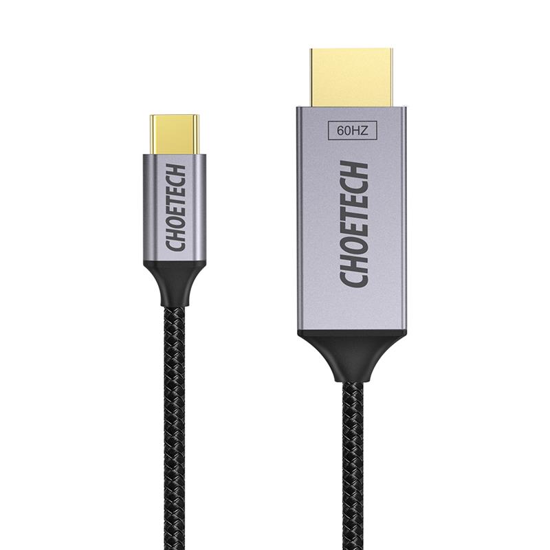 Choetech - Câble USB de Type C vers HDMI V2.0, 4K @ 60Hz, aluminium,