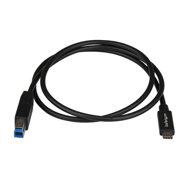 Startech USB-C to USB-B Printer Cable - M/M - 1 m (3 ft.) - USB 3.1 (10Gbps) (USB31CB1M)