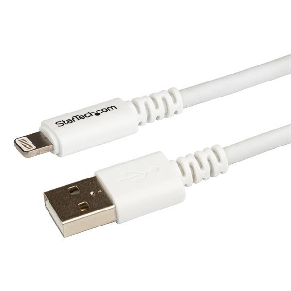 âble USB vers Lightning Startech - Certifié Apple MFi - Long - 3 m (10 pi - Blanc (USBLT3MW