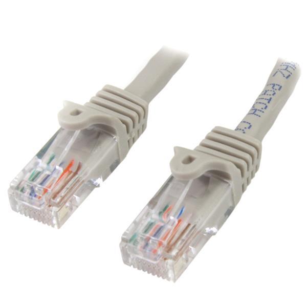 âble de raccordement UTP Cat5e sans accroc Startech gris - 6 pi (45PATCH6GR